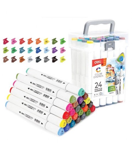 SKETCH MARKER DELI 2PT TRIA.24PZ EC70803