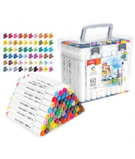 SKETCH MARKER DELI 2PT TRIA.60PZ EC70803