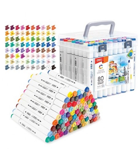 SKETCH MARKER DELI 2PT TRIA.80PZ EC70803