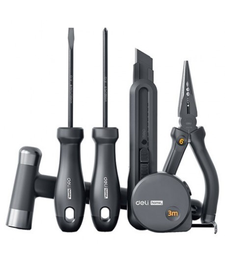 SET UTENSILI CASA 6PZ NERO DELI EHT0006