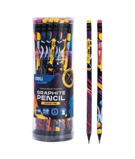 MATITA DELI HB+GOMMA N.FLUO 48PZ EC043