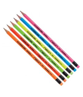 MATITA CON GOMMA LYRA 1290 NEON HB/2