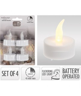 CANDELE LED TLIGHT 38MM BIA 4PZ AX599140