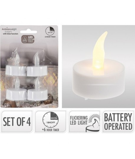 CANDELE LED TLIGHT 38MM BIA 4PZ AX599140