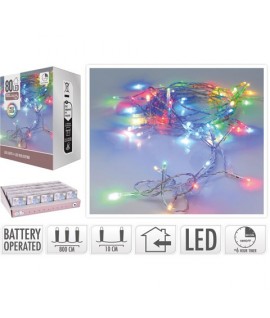 LUCI MULTICOLOR 80L BAT TIMER INT 800780
