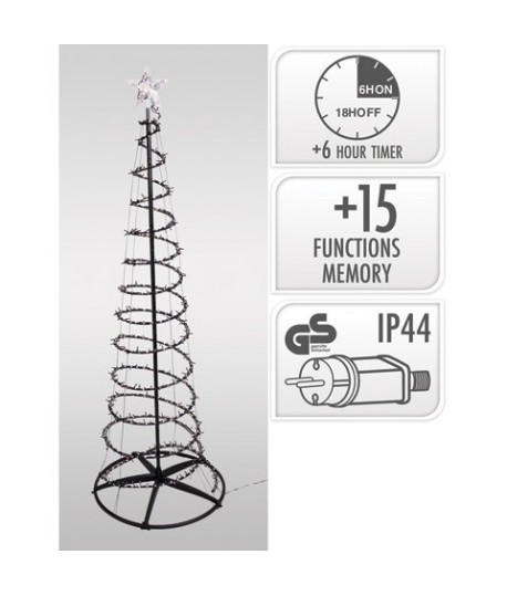 ALBERO LED 640L CALDO 180H NERO AGL00205