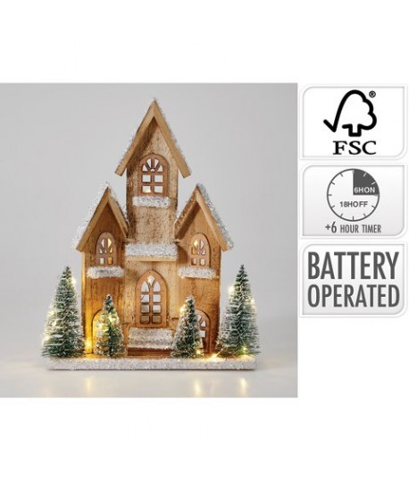 CASA LED LEGNO 20L CALDO 28X35 ACW100520