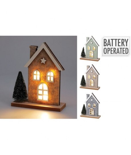 CASA LED FELTRO E LEGNO 14X17 GML001450