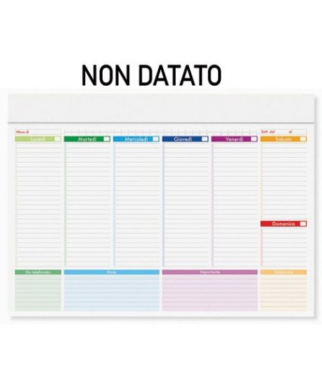 BLOCCO PLANNING SETT. COLOR PA806 A4