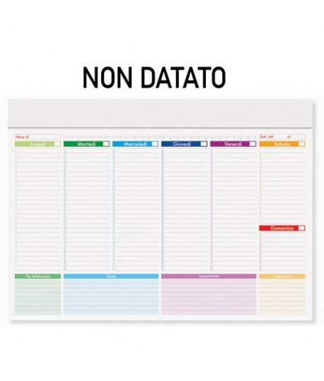 BLOCCO PLANNING SETT. COLOR PA802 43X31