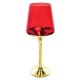 P/CANDELA LAMPADA ORO/ROSSO 14X35H 51281