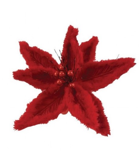 FIORE TESSUTO ROSSO D.30CM 45478