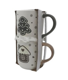 TAZZA DECOR,NATALE SET 2PZ ML260 12217