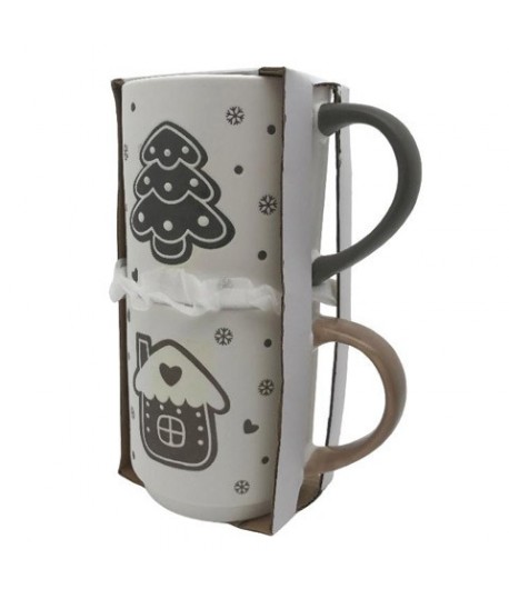 TAZZA DECOR,NATALE SET 2PZ ML260 12217