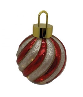 SFERA LED VETRO ROSSO D15X20H BATT 66732