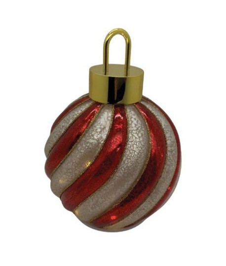 SFERA LED VETRO ROSSO D15X20H BATT 66732