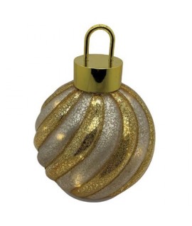 SFERA LED VETRO ORO D15X20H BATT 66749