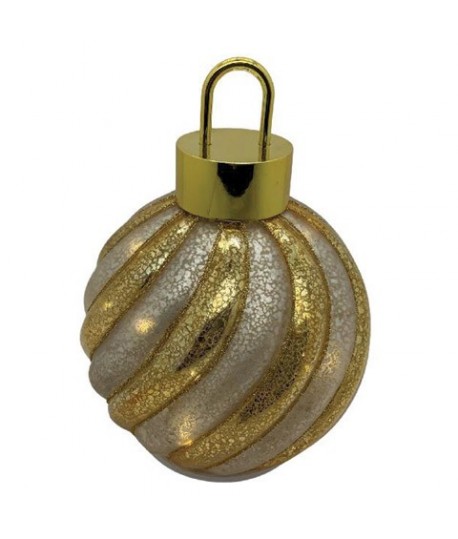 SFERA LED VETRO ORO D15X20H BATT 66749