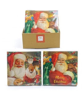 TOVAGLIOLI NATALE 20PZ 33X33 BABBO 65803