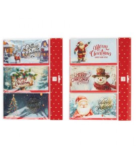 BIGLIETTO BUON NATALE SET.3PZ APP 87556