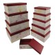 SET SCATOLE NATALE BORDEAUX 10PZ 03925