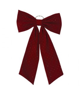 FIOCCO VELLUTO BORDEAUX GLITTER 40X60H