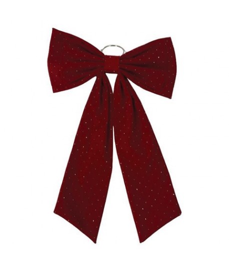 FIOCCO VELLUTO BORDEAUX GLITTER 40X60H
