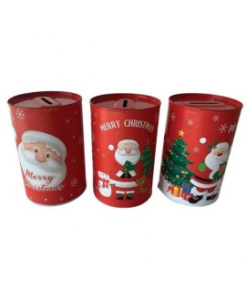 SALVADANAIO NATALE IN LATTA D8X12H 88949