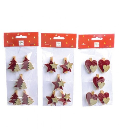 MOLLETTE LEGNO NATALE 4X4,5 5PZ 75253