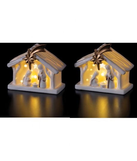 PRESEPE LED CERAMICA 11X7X10H 63561