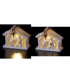PRESEPE LED CERAMICA 15X7X15H 63562