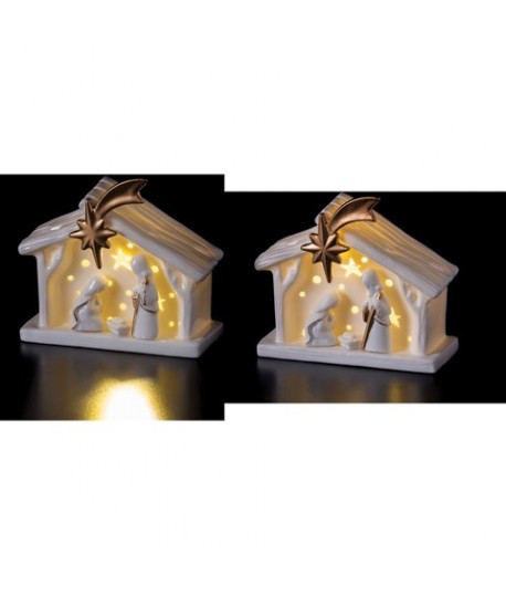 PRESEPE LED CERAMICA 15X7X15H 63562