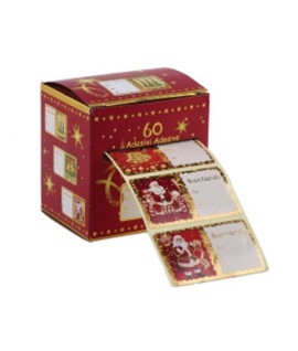STICKERS NAT.AUGURI 6X3 ROT.60PZ 104983