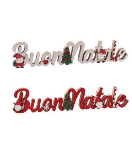 SCRITTA-BUON NATALE- MDF 47X2X10H 116695