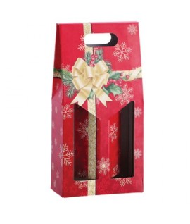SCATOLA P/BOTTIGLIA NATALE 18X9X38H 2PZ