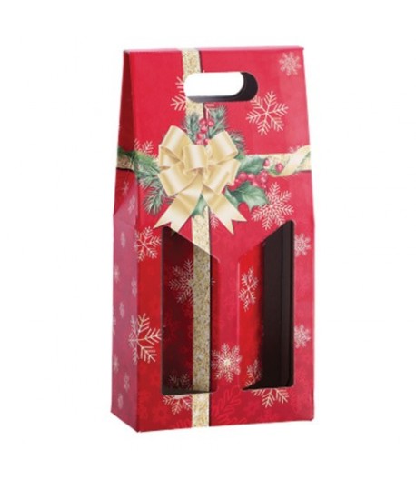 SCATOLA P/BOTTIGLIA NATALE 18X9X38H 2PZ