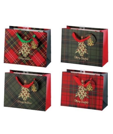 SHOPPER NAT TARTAN 23X10X18H 121564