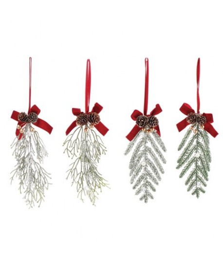 RAMETTO C/PERLE DEC.NATALE 12X22 123071