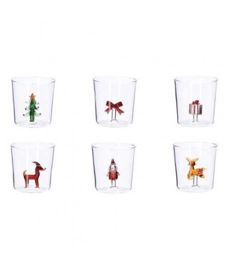 BICCHIERE VETRO DEC.NATALE 400ML 124475