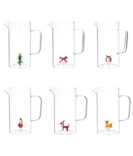 CARAFFA VETRO DEC.NATALE 1200ML 124479