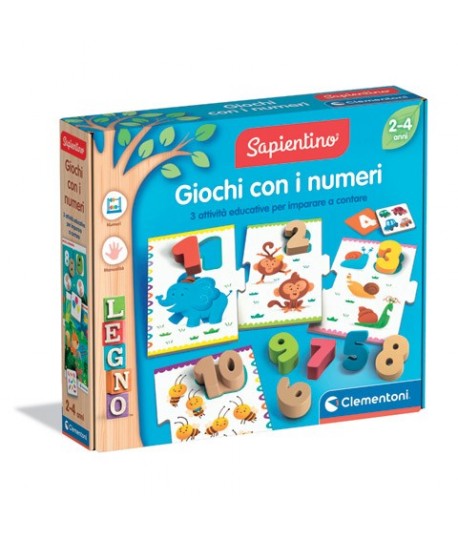 CLEMENTONI 16708 LEGNO GIOCHI CON NUMERI