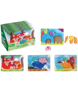 GLOBO 43418 GIOCA PUZZLE LEGNO ANIMALI
