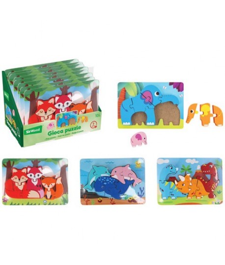 GLOBO 43418 GIOCA PUZZLE LEGNO ANIMALI