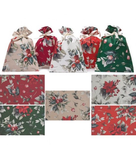 BUSTA PNP CM 20X35 XMAS FLOWER 100PZ