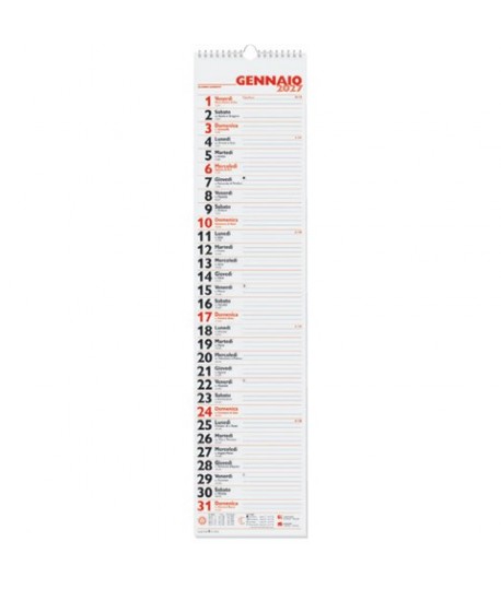 CALENDARIO OLANDESE 16X69 SPIR CO00500B
