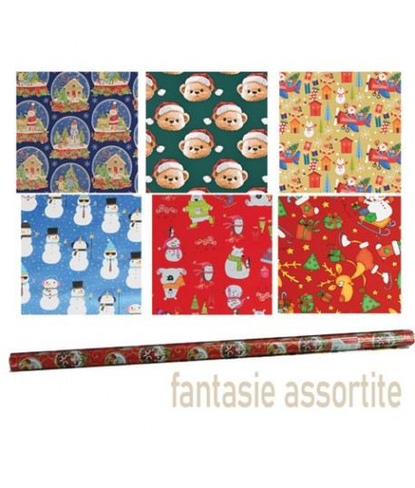 ROT.CARTA REGALO H.1X5MT NATALE BAMBINI