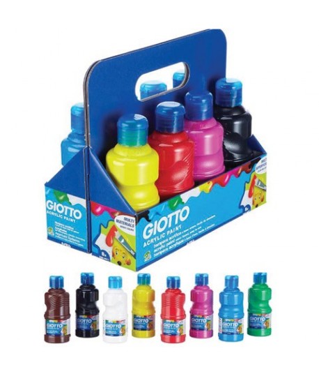 TEMPERA ACRILICA GIOTTO 250 ML 8PZ ASS.