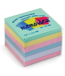 MEMOIDEA NOTES MM 76*76 PASTELLO 6PZ