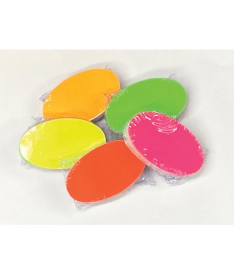 SEGNAPREZZO FLUO OVALE CM.8*12 50PZ