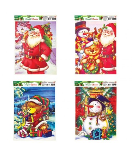 VETROFANIA NATALE LEBEZ 82094 MAXI COLOR